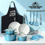 #TRICKIGOTMYPOTS 15 Piece Premium Ceramic Cookware Set